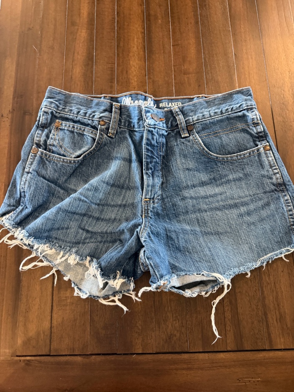 Wrangler Light Blue Distressed Denim Cutoff Shorts